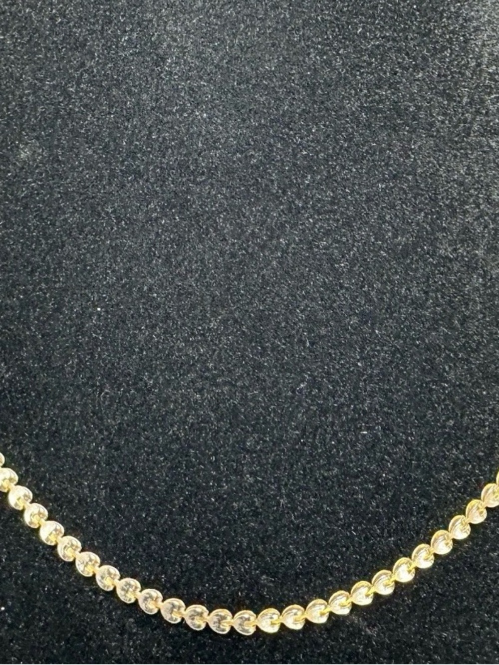 Gold Tone Tennis Style Necklace Spring Ring Signed Star Clasp Metal #1549